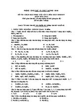 Đề thi chọn học sinh giỏi môn Hóa học Lớp 9 - Năm học 2018-2019 - Phòng giáo dục và đào tạo Phù Ninh (Có đáp án)